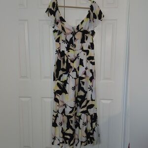 Nine West Black and White Floral Maxi Dress